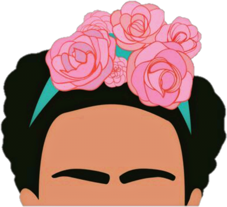 Download Frida Fridakhalo Woman Flower Eyebrows Drawing Celebrat Frida Kahlo Cartoon Art Clipart 1459802 Pinclipart