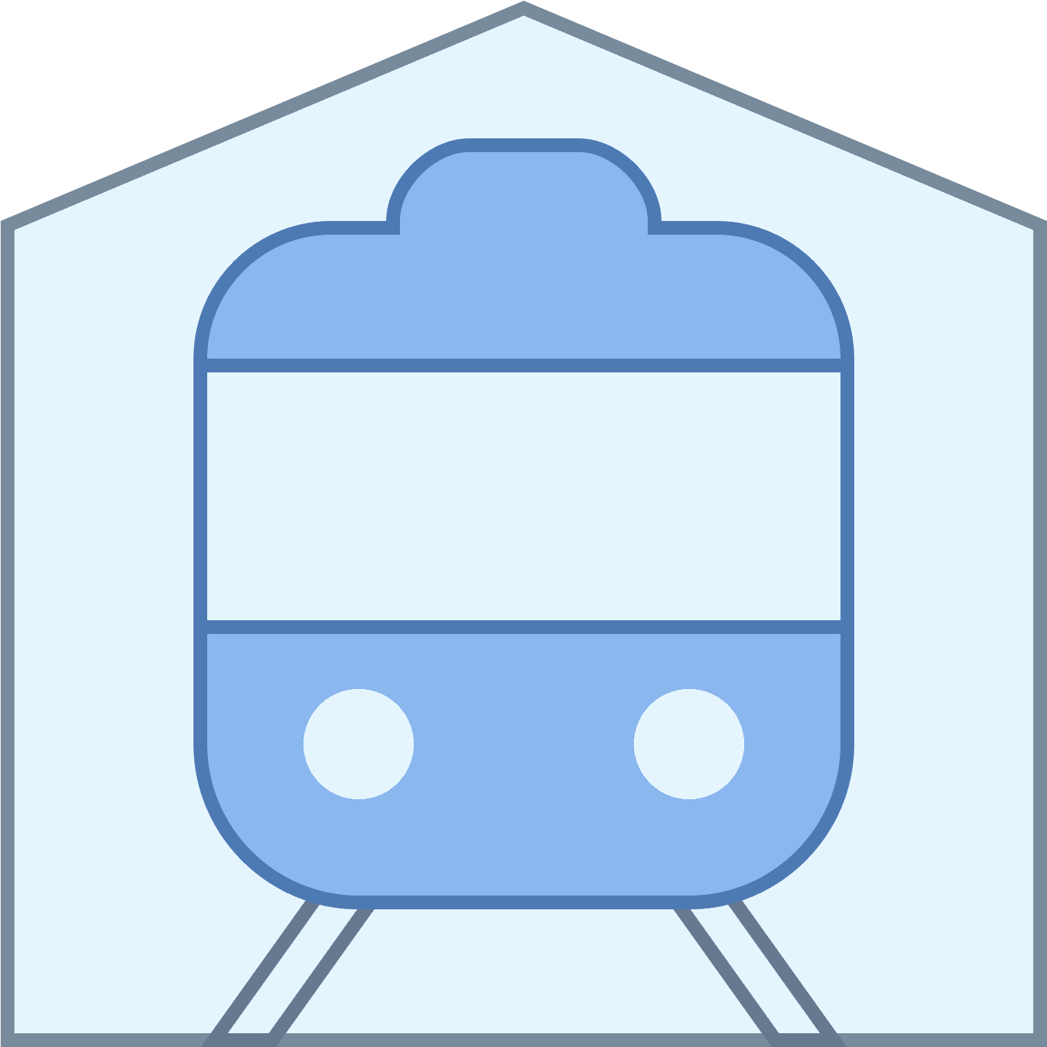 Railway Station Icon - Train Clipart (1600x1600), Png Download