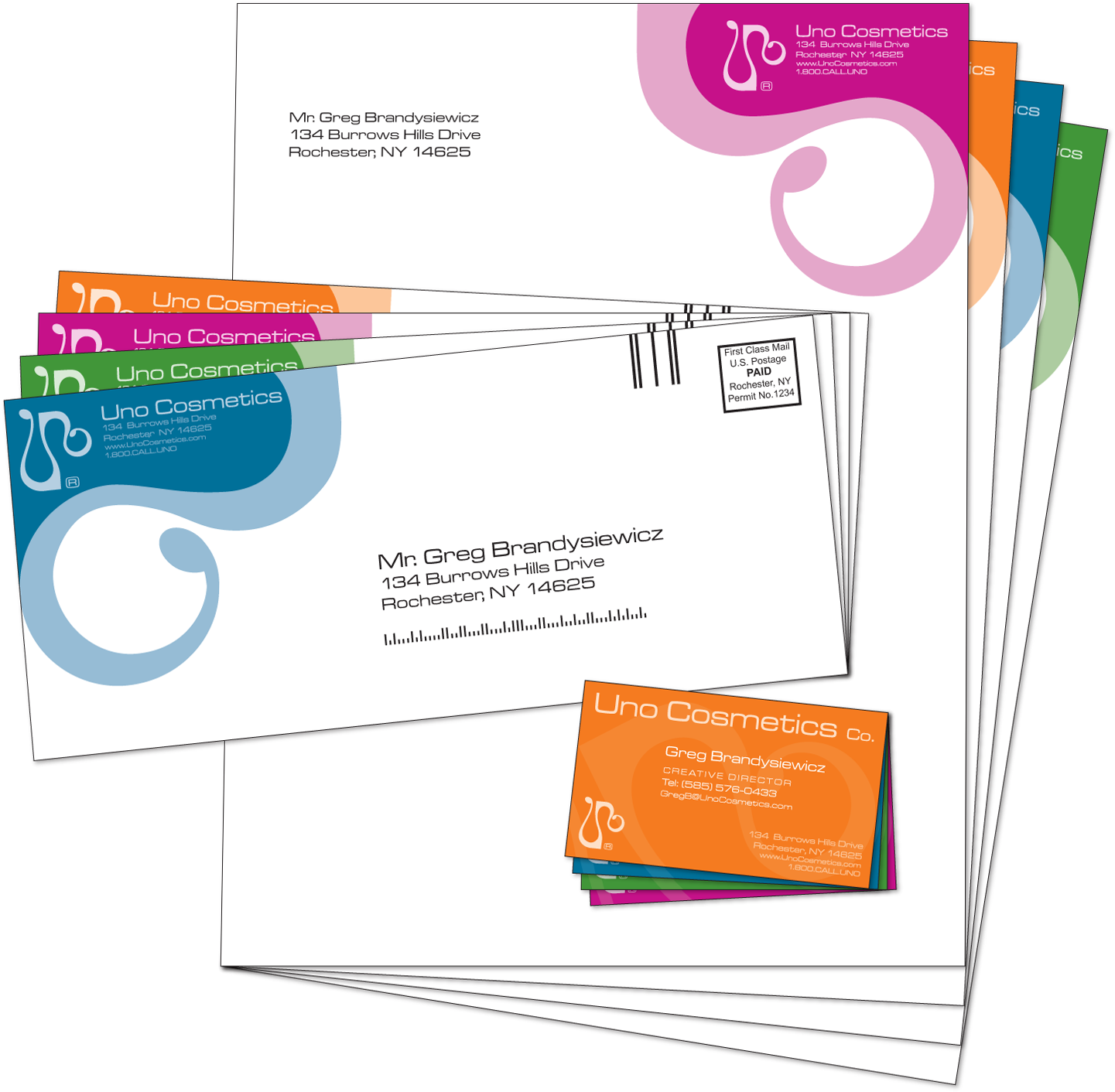 Uno Cosmetics Stationary Design - Letterhead Png Clipart (2048x1537), Png Download