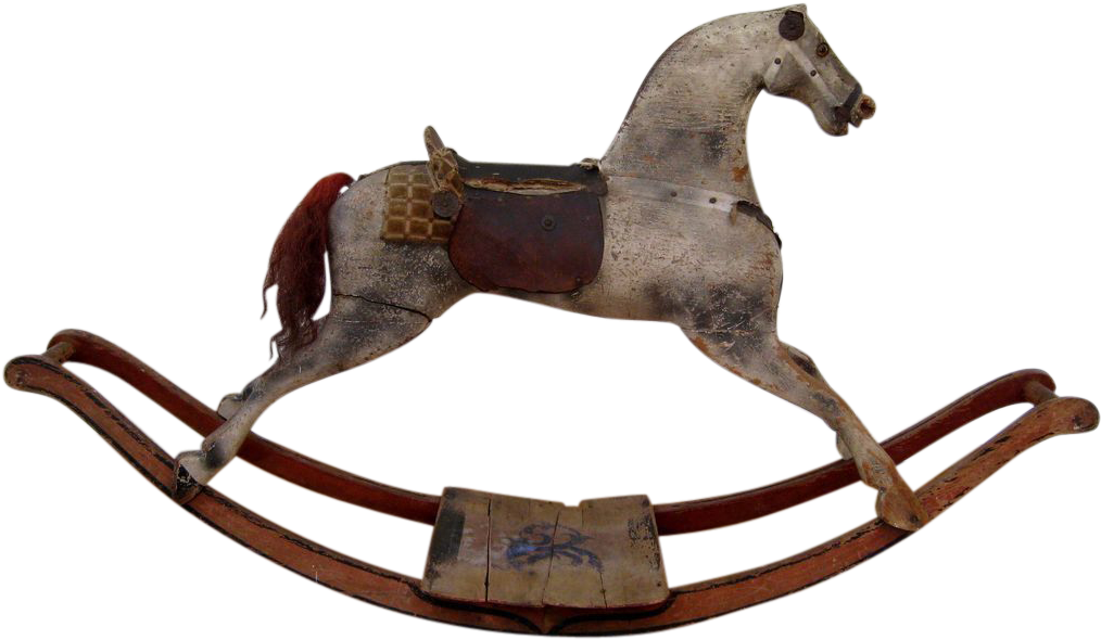 Antique Carved Rocking Horse C - Toy Clipart (1013x1013), Png Download