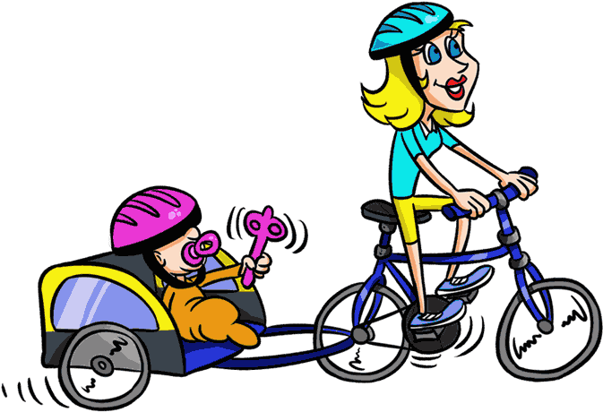 Family & Leisurely Rides - Drawing Clipart (700x502), Png Download