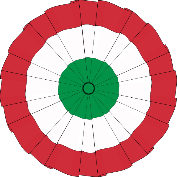 Italy Cockade - Federalist Party Clipart (600x600), Png Download
