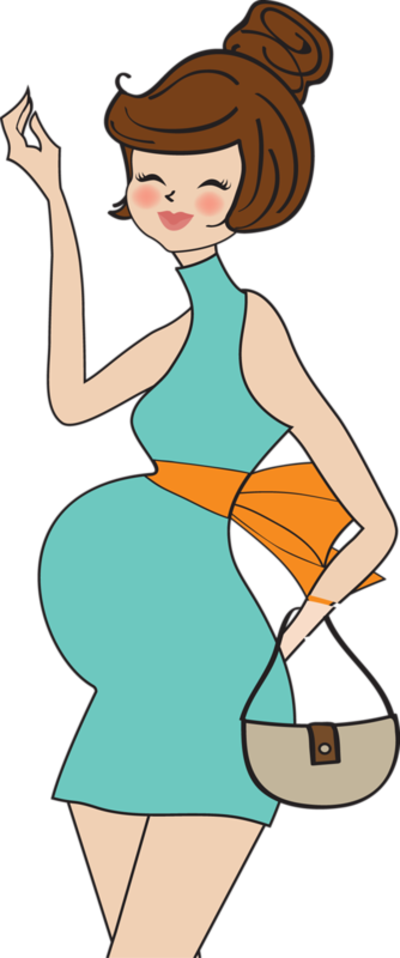 Mother's Day - سكرابز حوامل بنات Clipart (400x958), Png Download