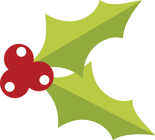 E2tech Holiday Reception - Cartoon Mistletoe Leaf Clipart (592x533), Png Download