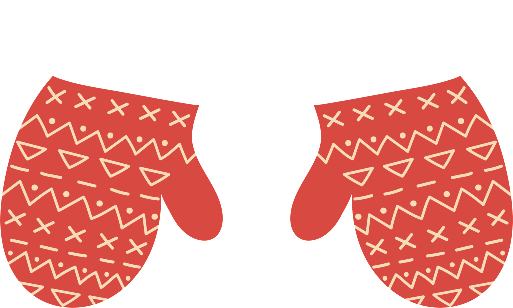 Warm Gloves Christmas Cartoon Transparent - Glove Clipart (1024x615), Png Download