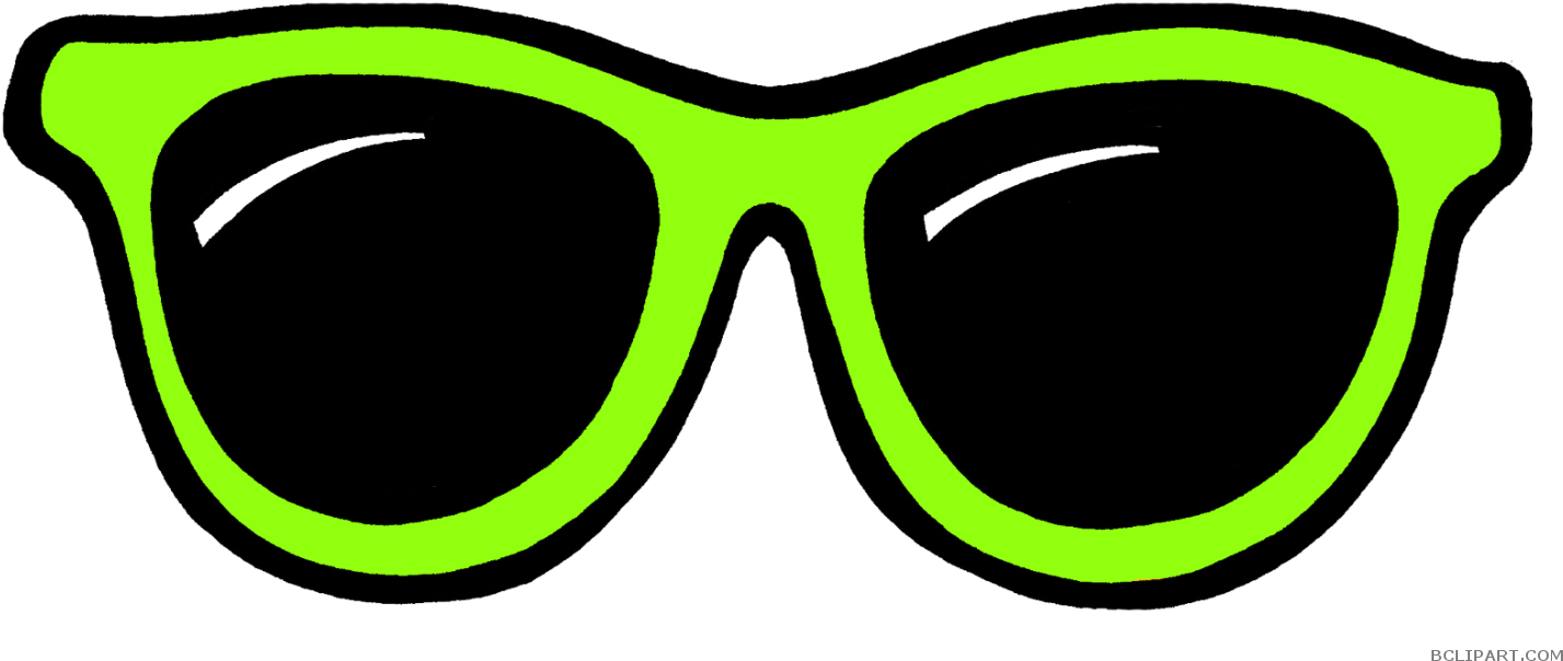 Clipart Black And White Download Sunglass Clipart Neon - Sun Glasses Clipart Black And White - Png Download (1482x695), Png Download