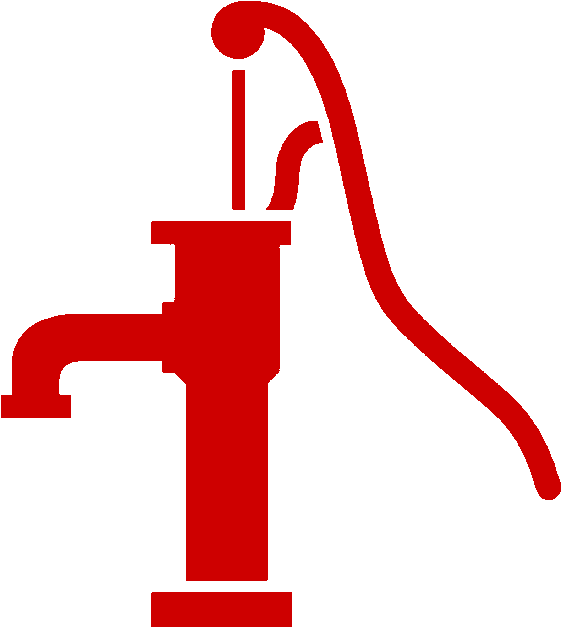 Hand - Hand Pump Clipart Black And White - Png Download (626x626), Png Download