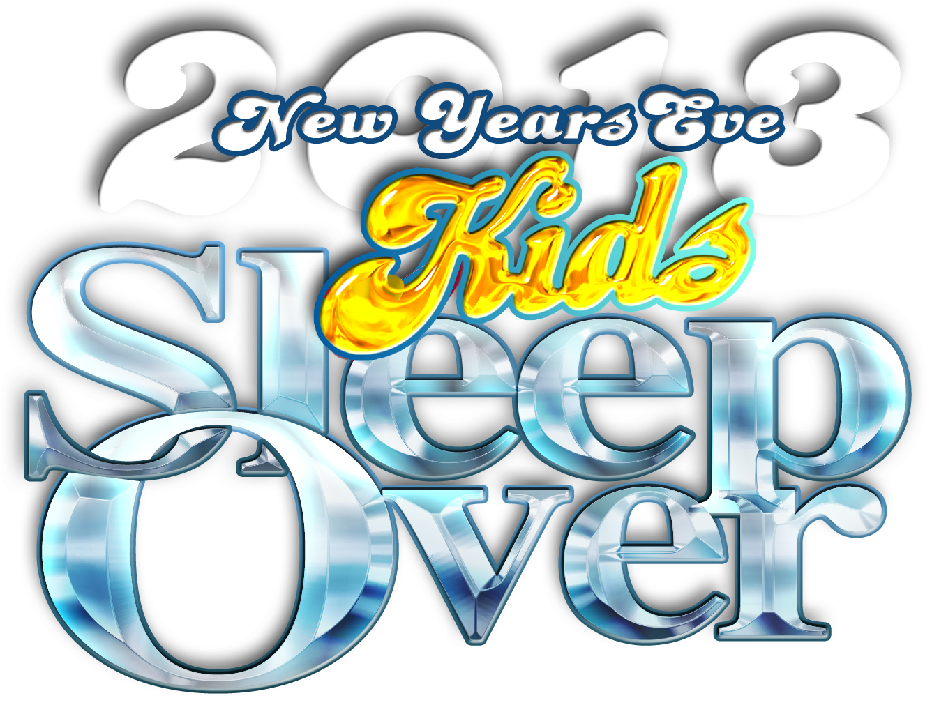 2013 New Years Eve Big Kid Sleepover - Graphic Design Clipart (1336x1044), Png Download