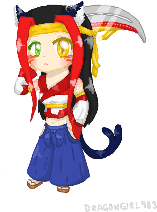 Panther Ears, And A Split Panther Tail At The End - Cartoon Clipart (600x800), Png Download