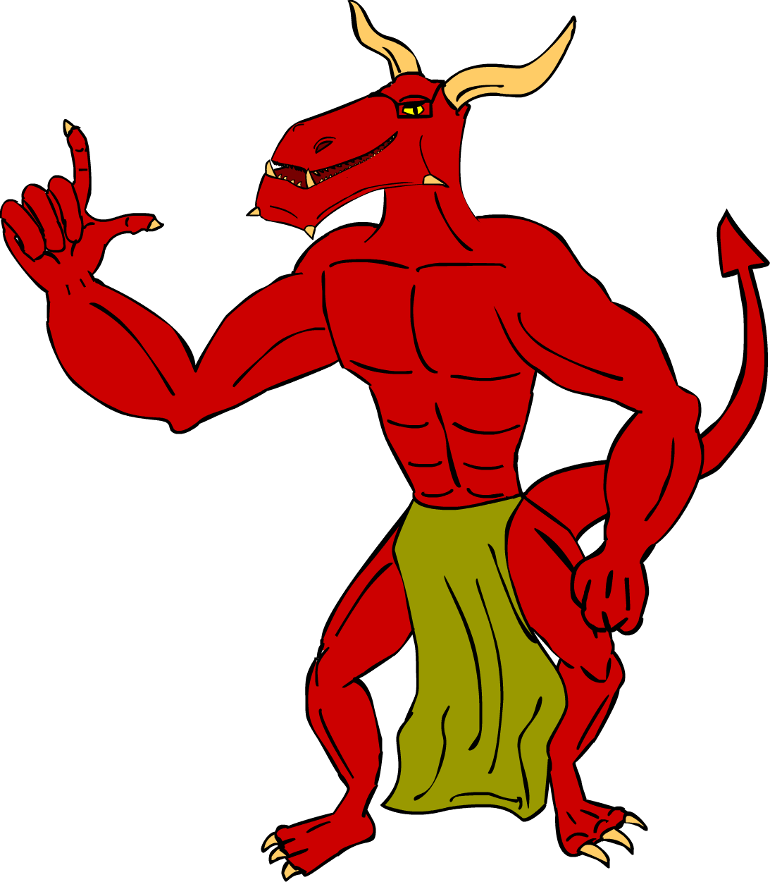 Usually, When Stories Involve Demons, They're Terrifying - Cartoon Clipart (1093x1251), Png Download