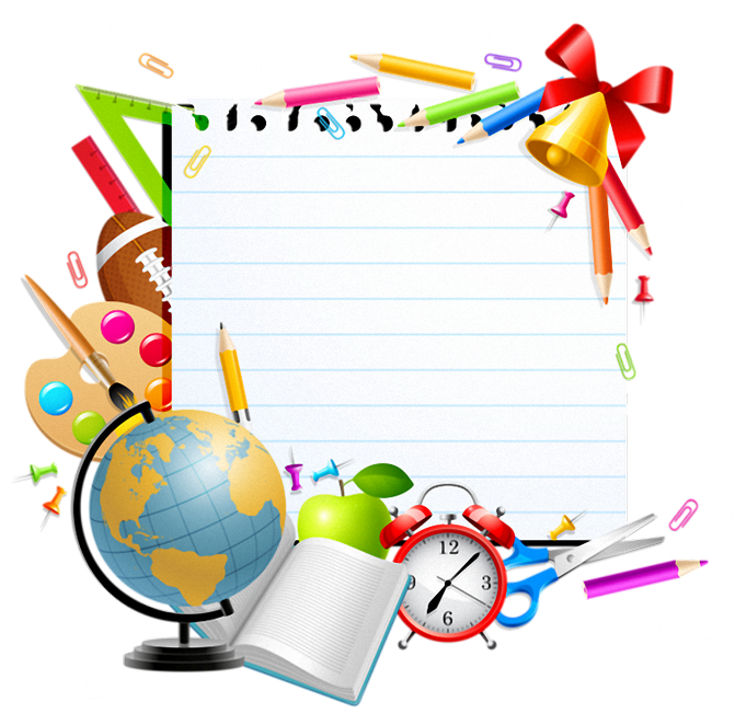 School Supplies - School Designs For Portfolio Clipart (670x658), Png Download