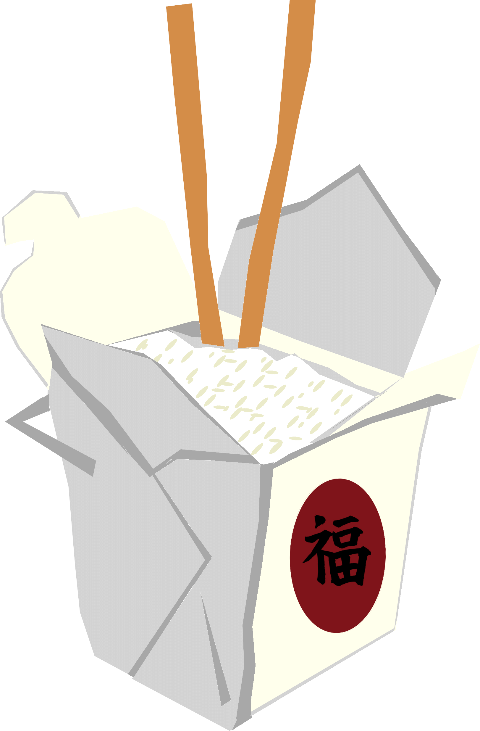 Takeout Box Clipart - Open Chinese Take Out Box - Png Download (1623x2470), Png Download
