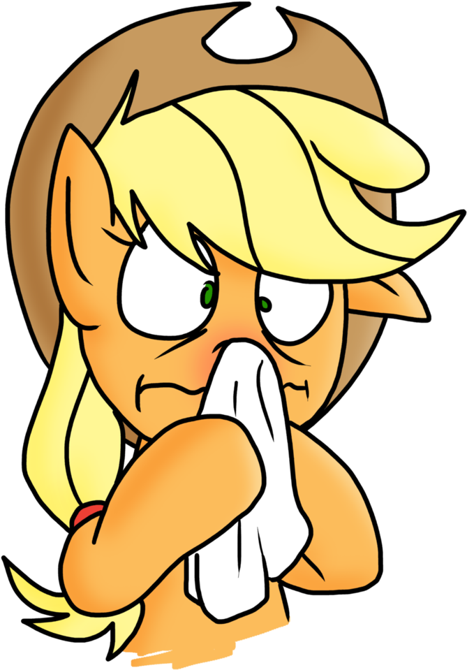 Handkerchief Clipart Transparent - Sick Applejack - Png Download (779x1025), Png Download