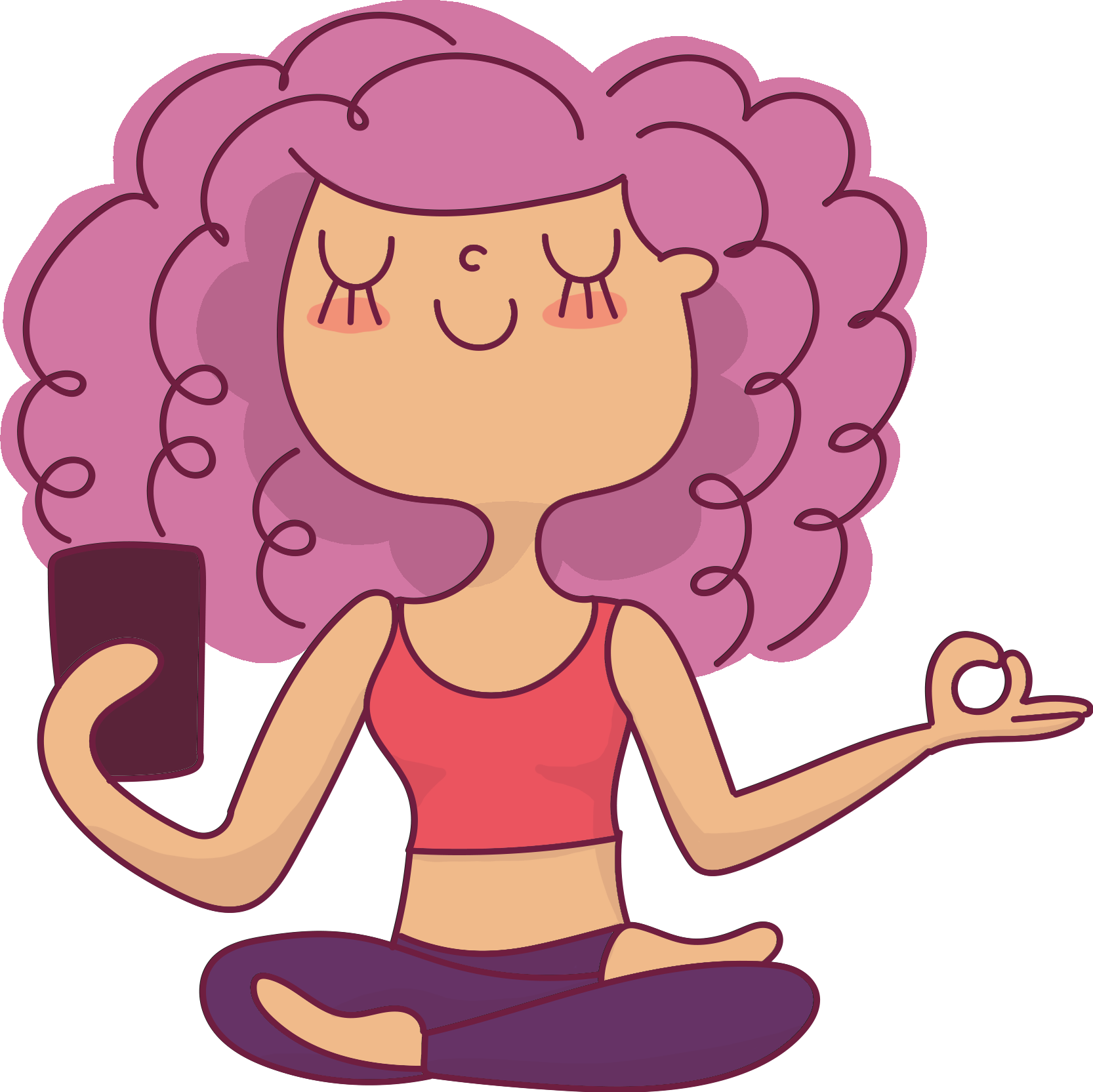 I - ' - Stray Curls Clipart (1666x1665), Png Download