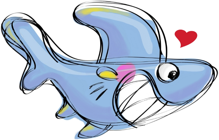 Tubarões Bebes Desenho Clipart (749x480), Png Download