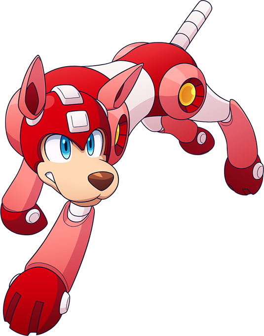 26 Aug - Mega Man 11 Rush Clipart (535x680), Png Download