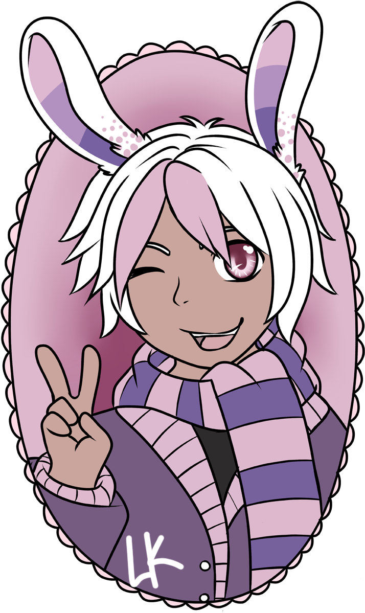 A Bunny Of Peace - Cartoon Clipart (1200x1200), Png Download