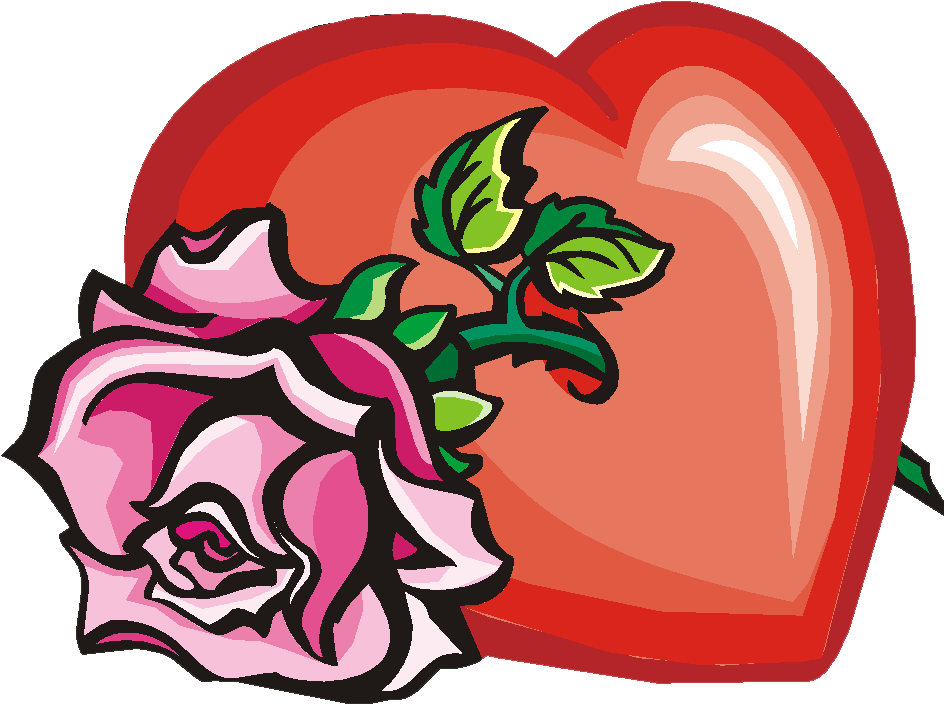 Handmade Love & Marriage Cards - Heart With A Rose Through Clipart (944x705), Png Download