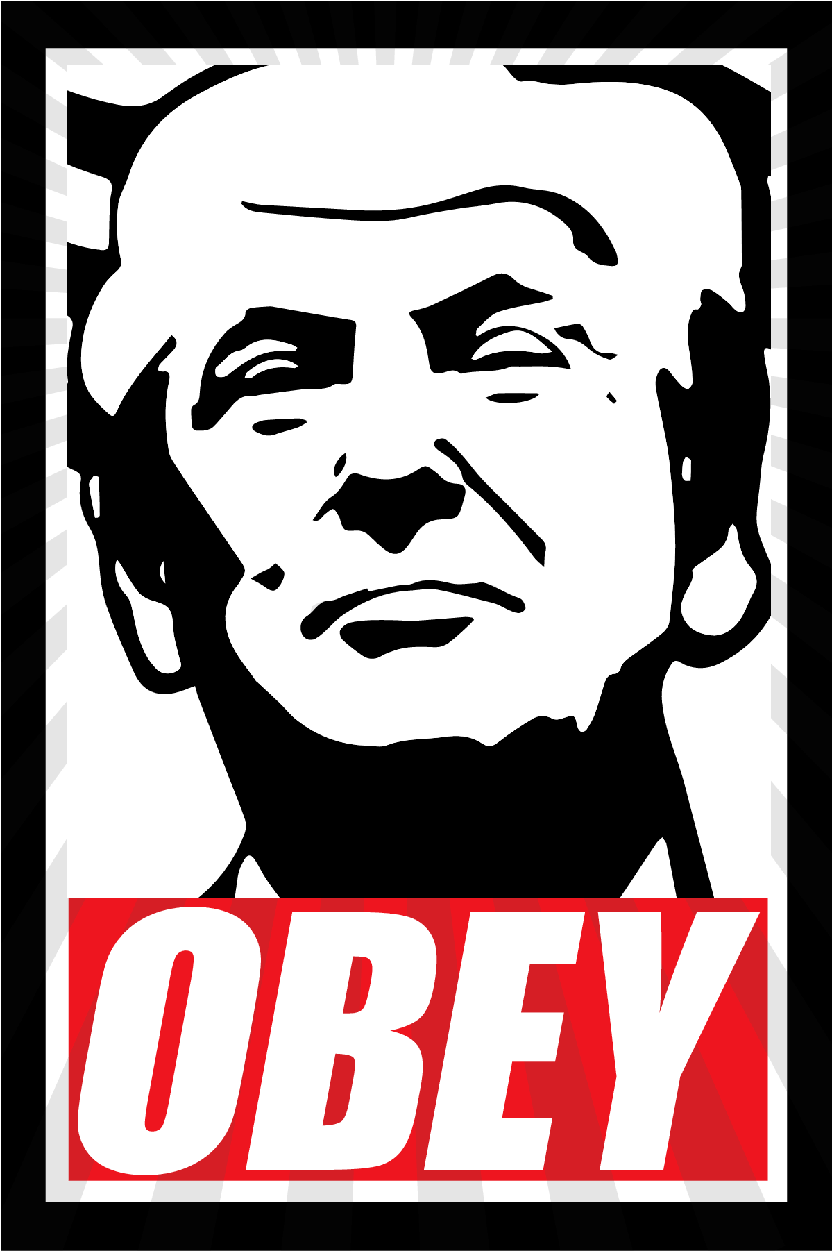 Obey 45 T-shirt - Donald Trump Mural Detention Center Clipart (1800x2400), Png Download