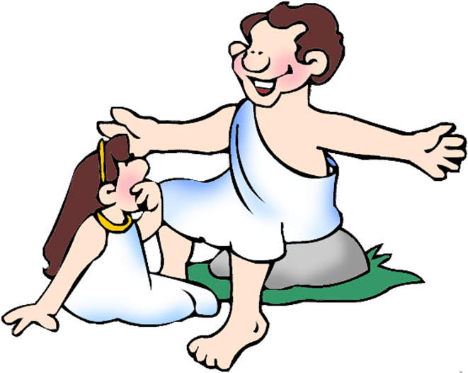 Aesop's Roman Master Was So Delighted With Aesop's - Ancient Greece People Gif Clipart (662x537), Png Download