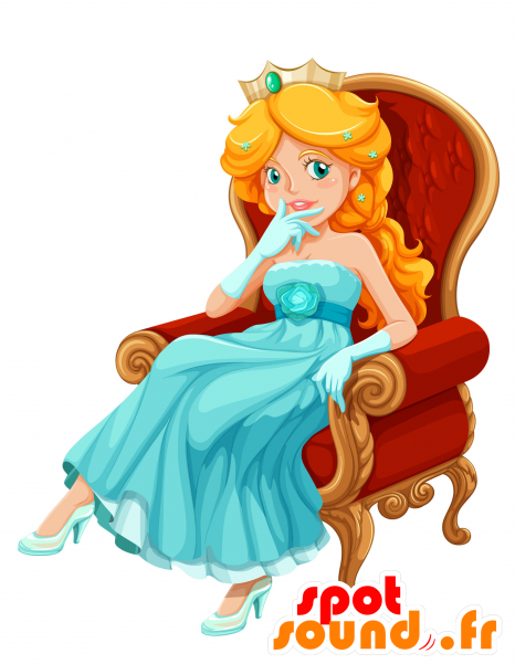 Mascot Beautiful Blonde Princess, Charming And Colorful - Alphabet Q For Queen Clipart (600x600), Png Download