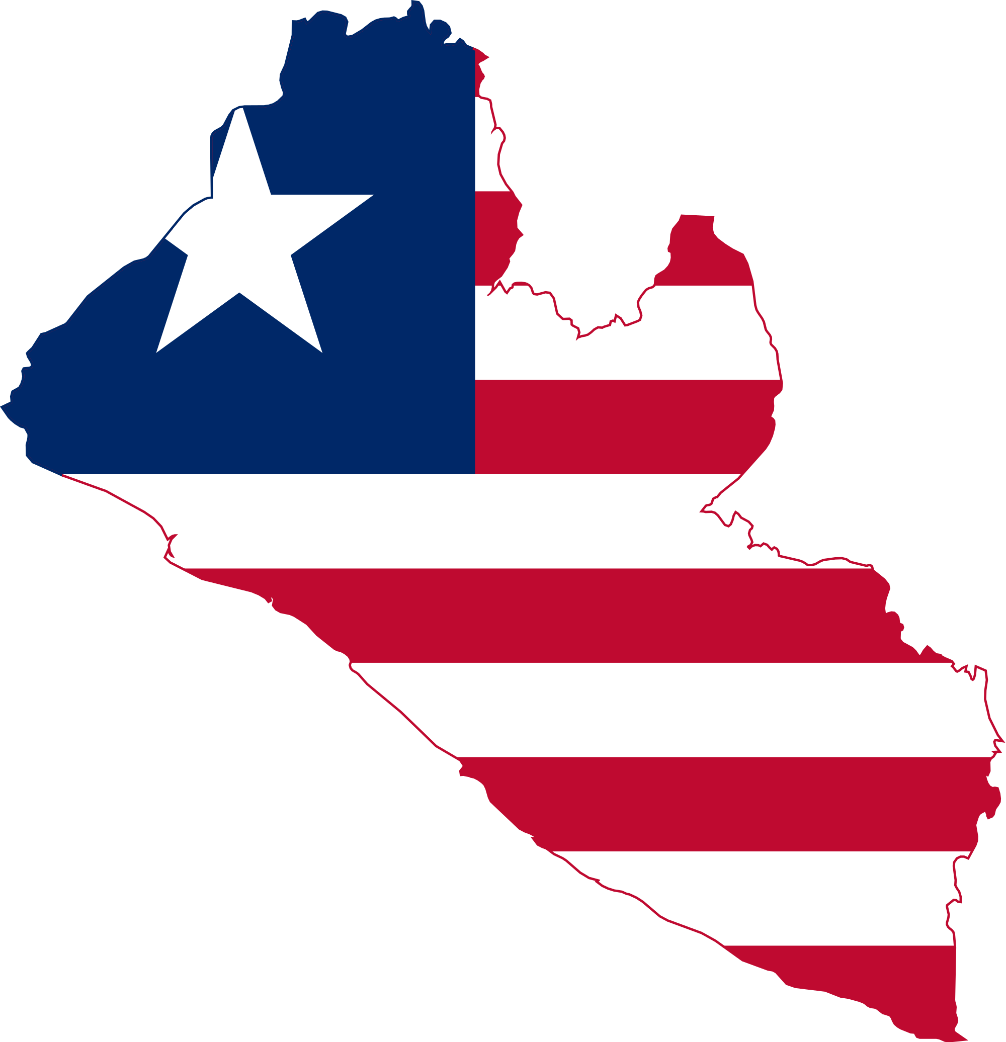 Rise Liberia - Map Of Liberia With Flag Clipart (600x622), Png Download