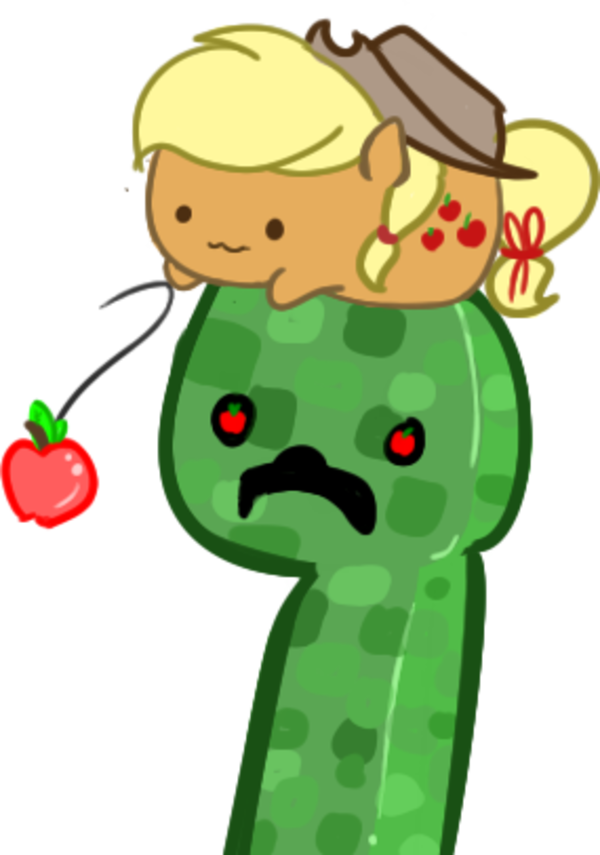 Minecraft Creeper - Minecraft My Little Pony Creeper Clipart (600x855), Png Download