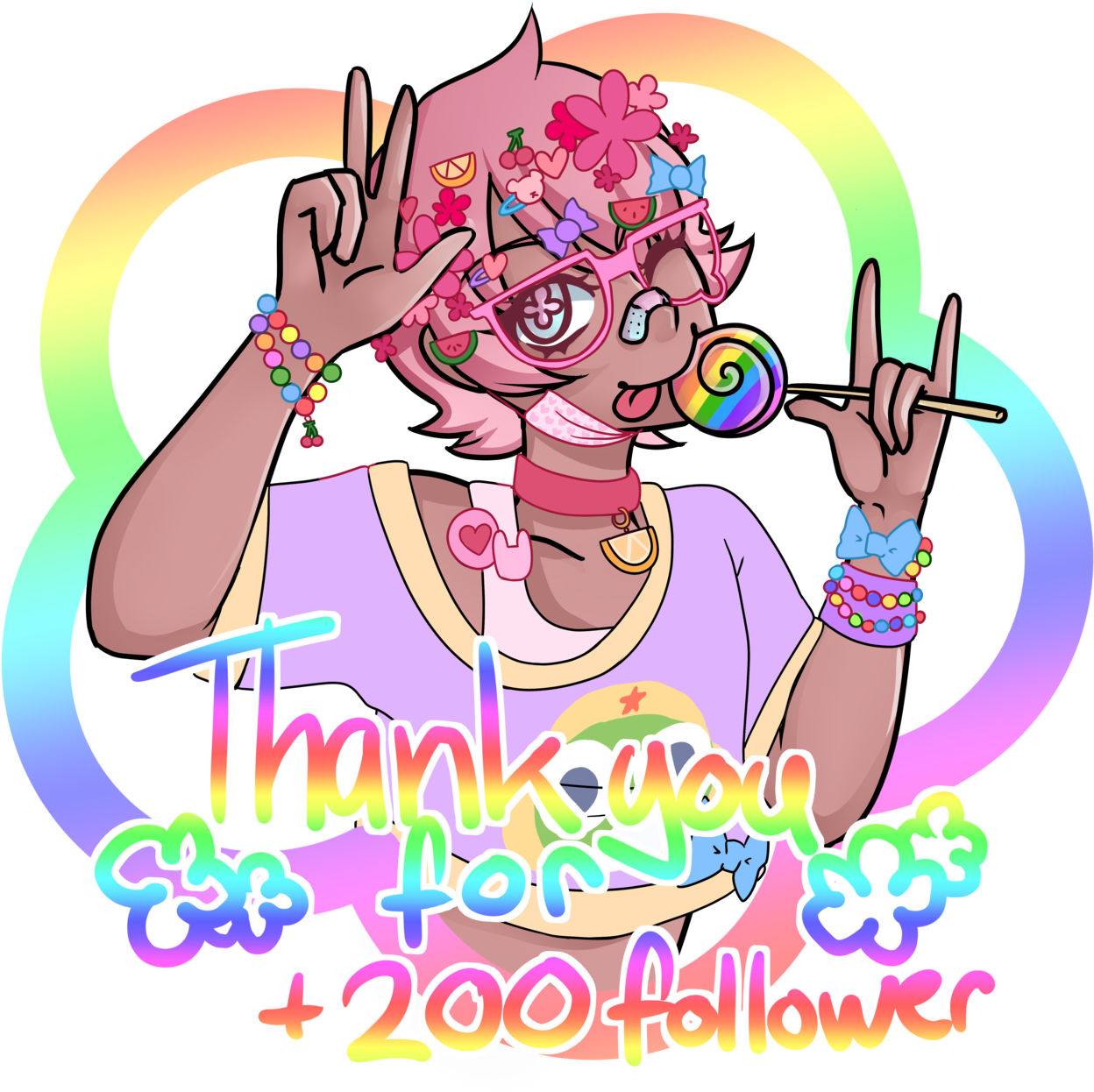 “thank You All So Much For 200 Follower I Clipart (1280x1282), Png Download