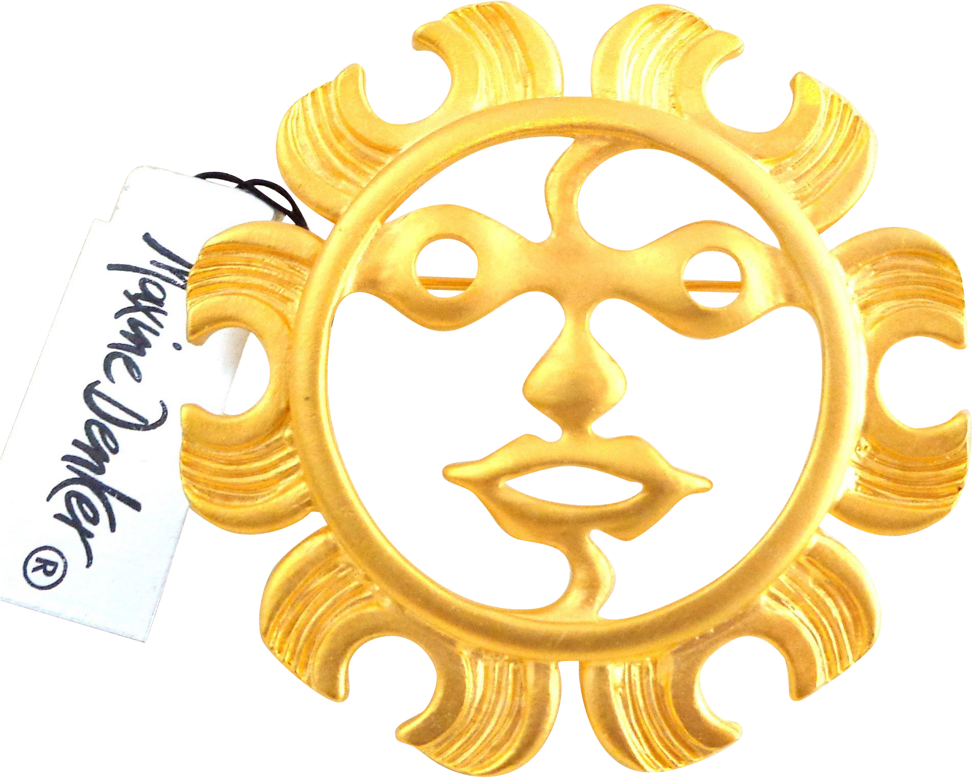 Vintage Maxine Denker Modern Tribal Sun Face Pin Original - Face Clipart (1910x1910), Png Download