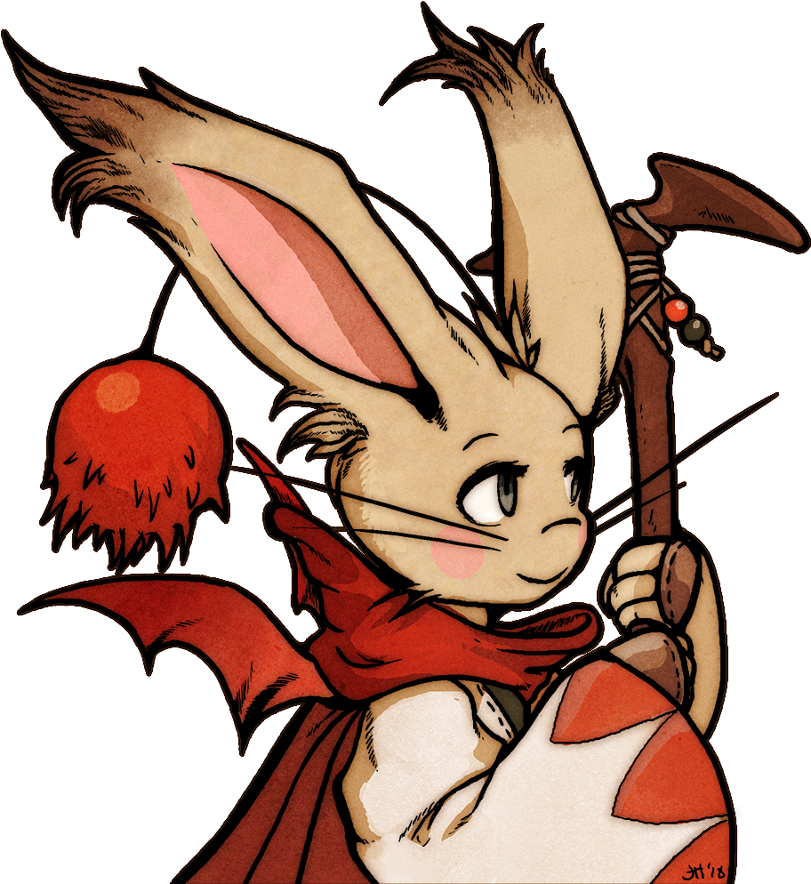 A Portrait Of A Final Fantasy Tactics Advanced Moogle - Cartoon Clipart (1000x1000), Png Download