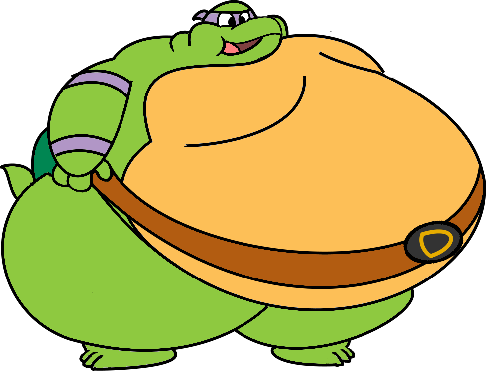Fat Donnie - Transparent Fat Cartoon Character Clipart (976x746), Png Download