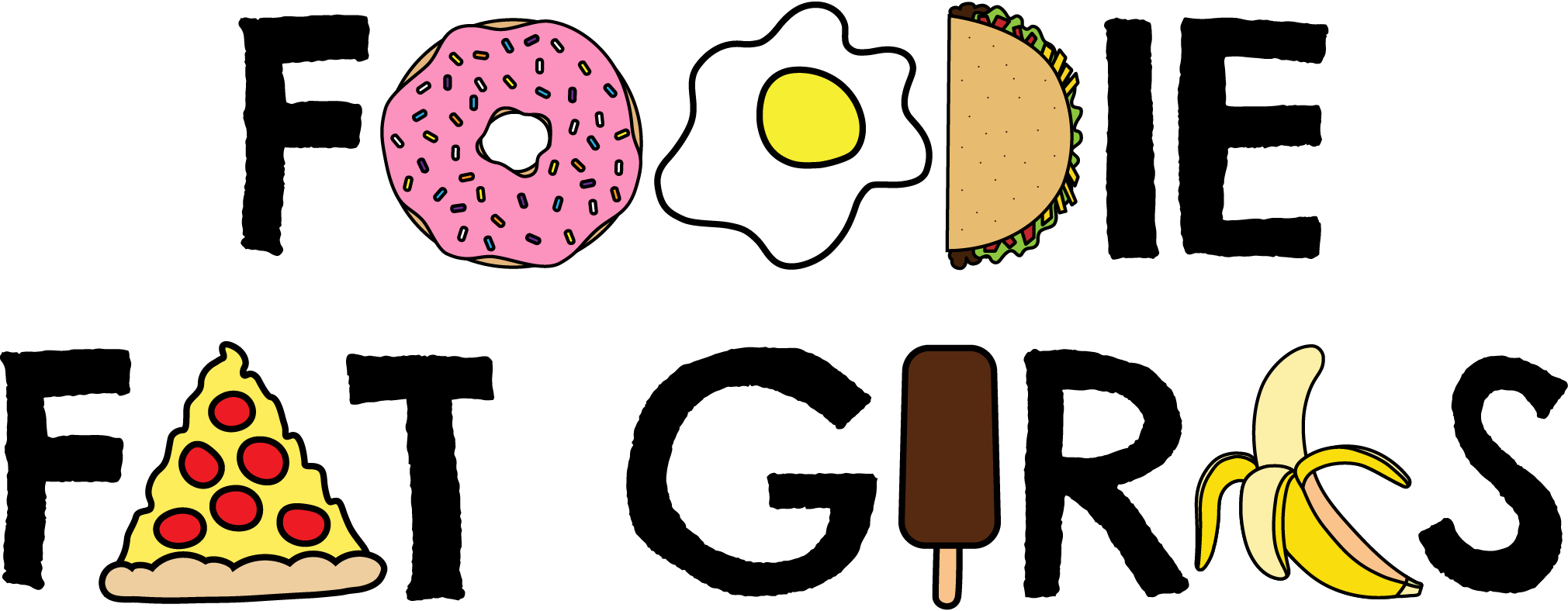 Foodie Fat Girls Clipart (2021x788), Png Download