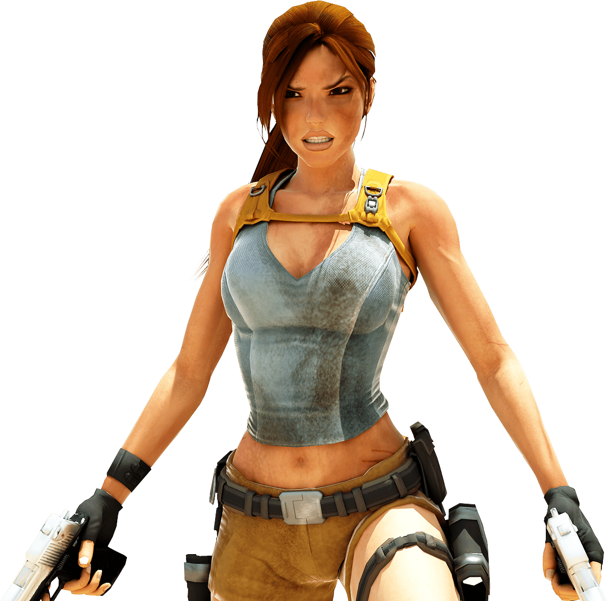 Lara Croft Two Guns - Lara Croft Go Png Clipart (1600x1200), Png Download