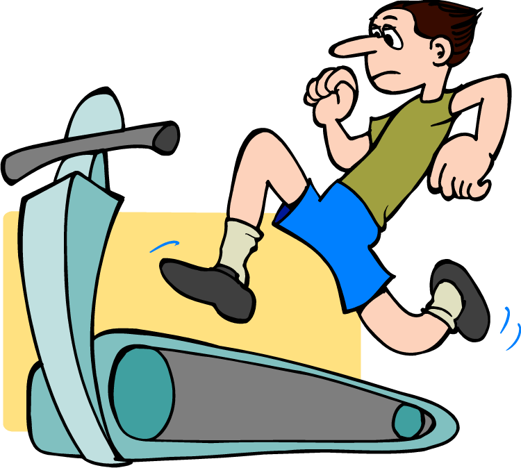 Man Running On Treadmill - نقاشی ورزش و سلامتی Clipart (750x674), Png Download