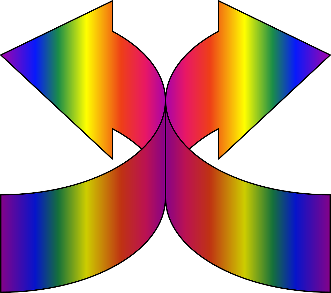 This Mercury Retrograde Cycle, Arrows-539917 - Flecha Degradado Png Clipart (1280x1135), Png Download