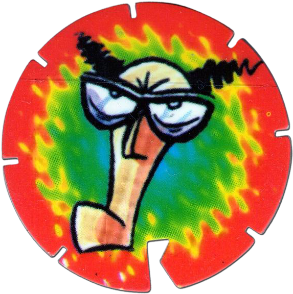 Chupa Caps > Flying 19 Spiky Hair Man - Milk Caps Clipart (580x580), Png Download