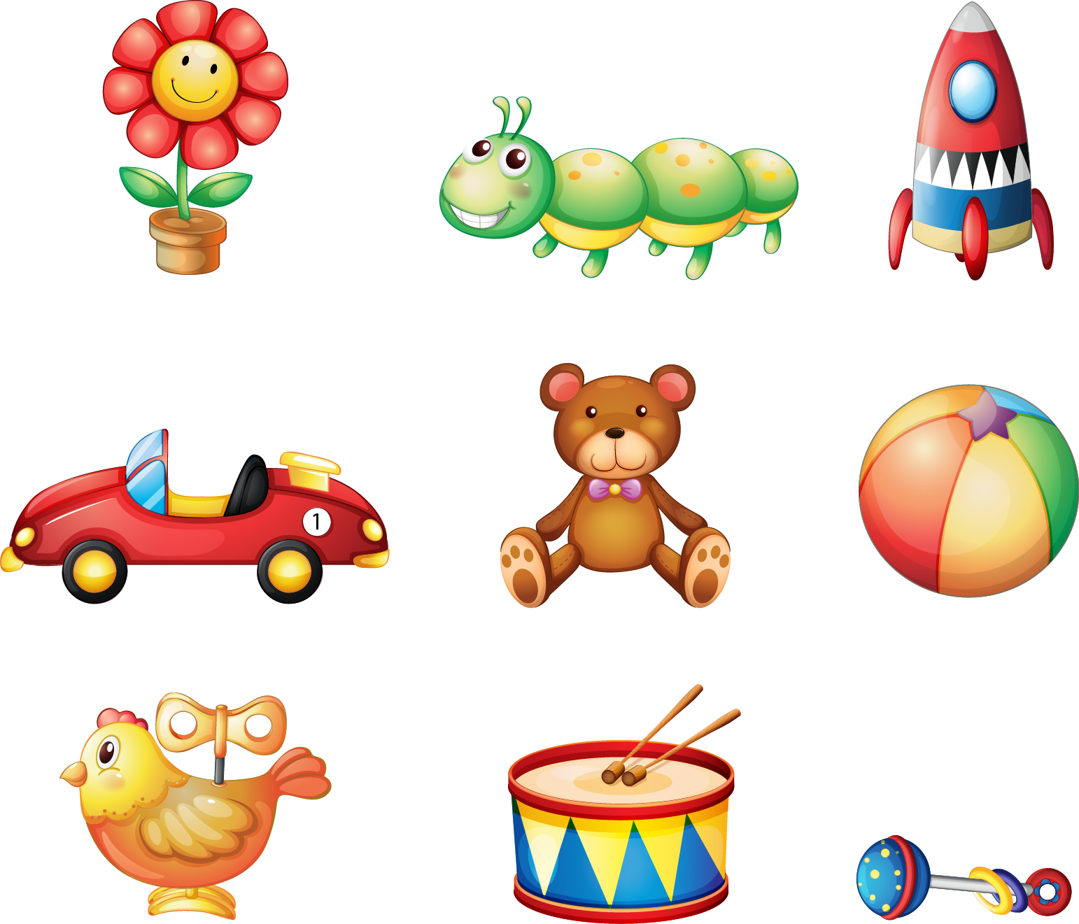 Abaixo Algumas Imagens Em Png,mais 40 No Pacote - Teddy Bears And Toys Coloring Book Clipart (1542x1321), Png Download