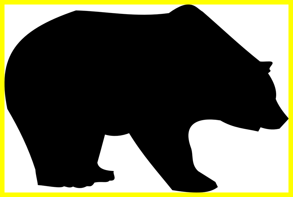 At Getdrawings Com Free For Personal Use - Bear Silhouette Png Clipart (990x666), Png Download