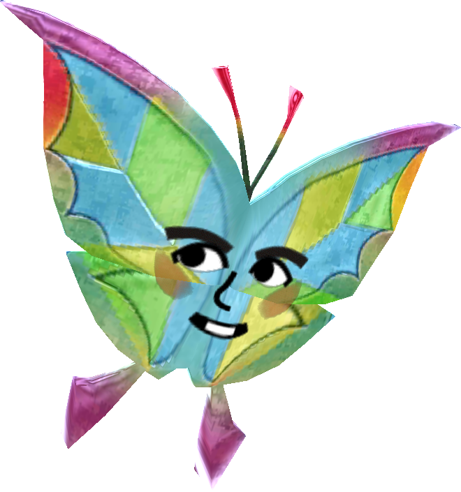Butterfly Scaredy Cat Miitopia Wiki Fandom Powered - Death Butterfly Miitopia Clipart (660x705), Png Download