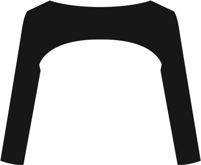 Elsa Leo Custom Sleeves Top 3by4 Sleeve Black - Sleeve Clipart (721x1082), Png Download