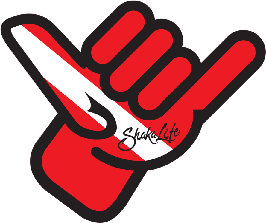 Shaka Hand Die-cut Vinyl Decal Clipart (900x900), Png Download