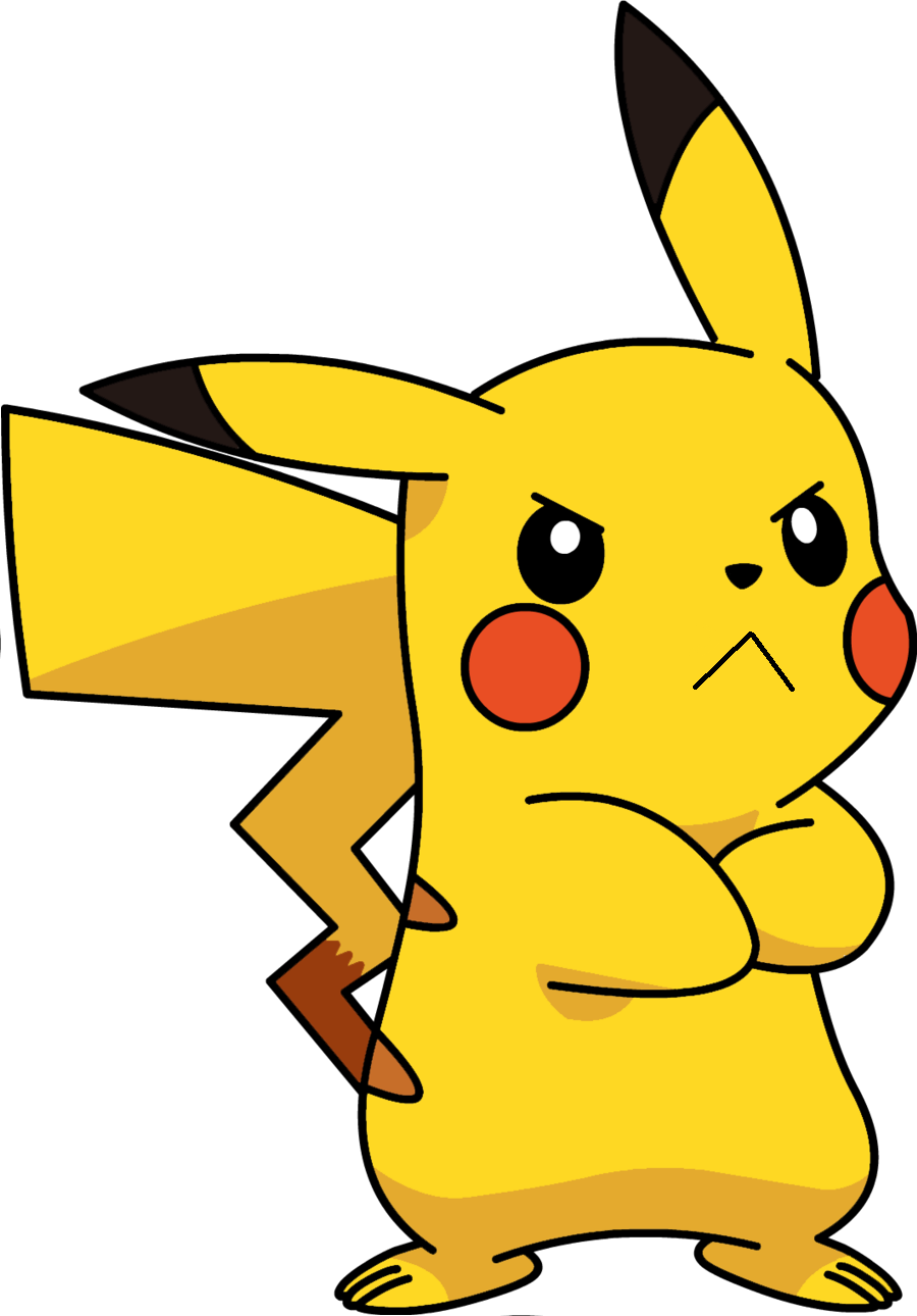 Pikachu Chu 2017 Mad Arms Crossed - Pikachu Chu Clipart (900x1290), Png Download