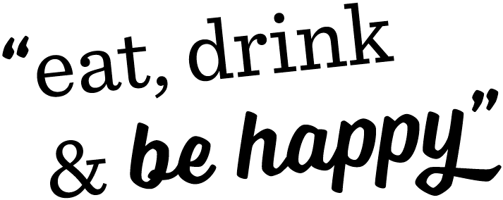 Eat Drink And Be Happy - Eat And Drink Png Clipart (869x369), Png Download