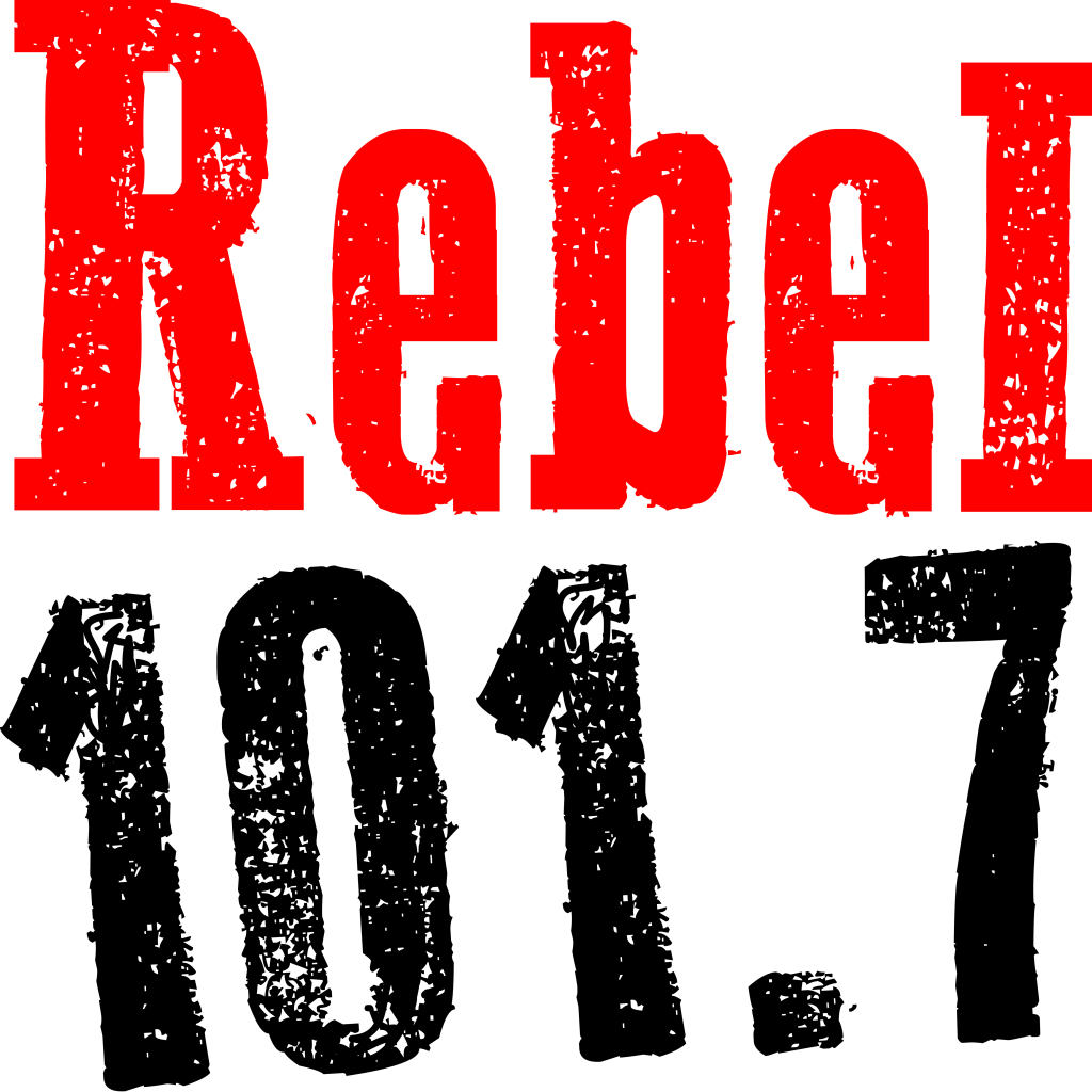 Rebel Logo - White - Rgb - Rebel 101.7 Logo Clipart (1024x1024), Png Download