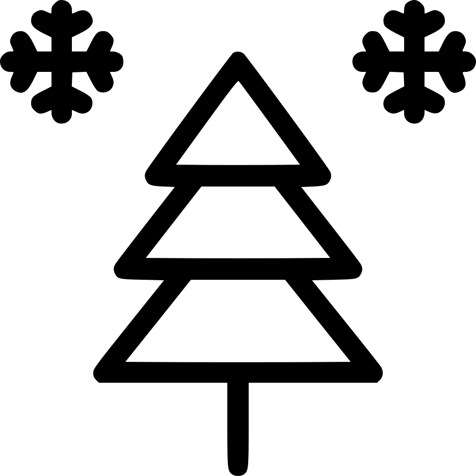 Snow Tree Xmas Comments - Pictograma Del Bosque Clipart (980x980), Png Download