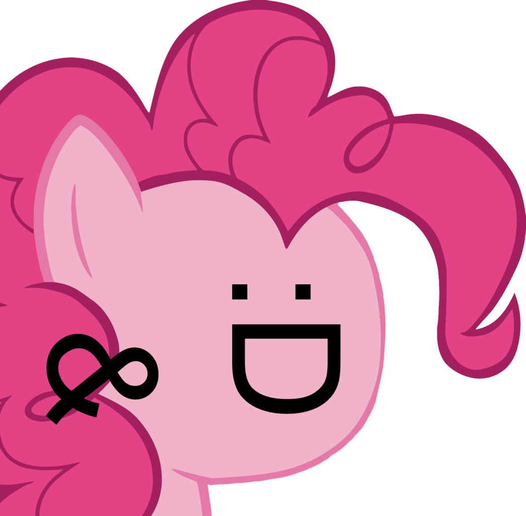 D &, Emoticon, Emoticon Face, Pinkie Pie, Safe - Aqua Teen Hunger Force My Little Pony Clipart (1044x1024), Png Download