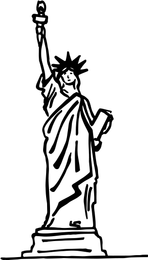 Free Download Statue Clipart Statue Classical Sculpture - Nueva York Estatua De La Libertad Dibujo - Png Download (600x600), Png Download