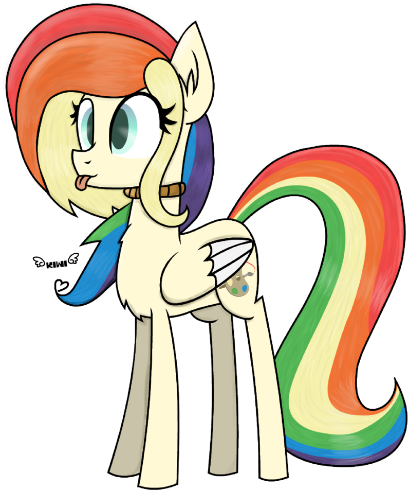 Kiwipone, Blep, Cute, Drawn With Mouse, Female, Gift - Cartoon Clipart (1232x1024), Png Download