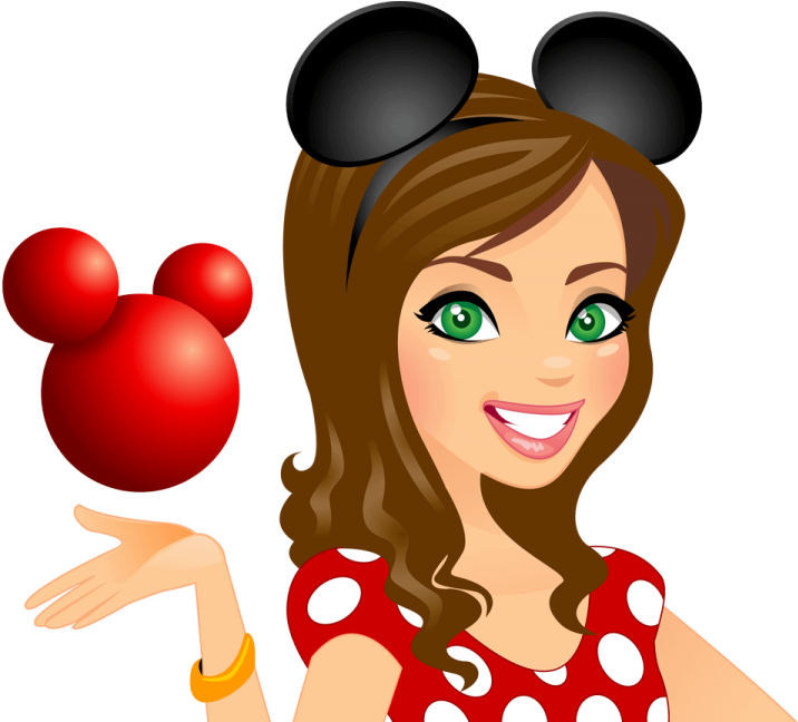 Cropped Mouse Girl 1000 Clipart (750x647), Png Download
