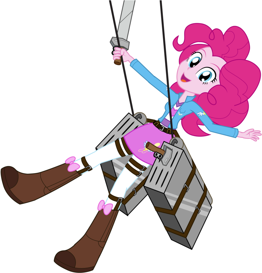 Amante56, Attack On Titan, Boots, Clothes, Crossover, - Jedi Seer Pinkie Pie Clipart (887x1024), Png Download